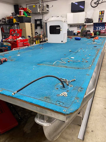 Pontoon Boat needs new deck